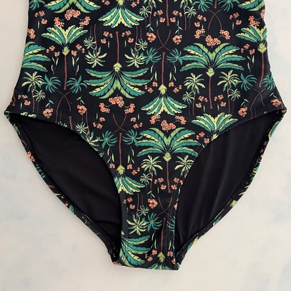 Old Navy Girls Palm Tree Bandeau Style One-Piece Swimsuit - Picture 4 of 7